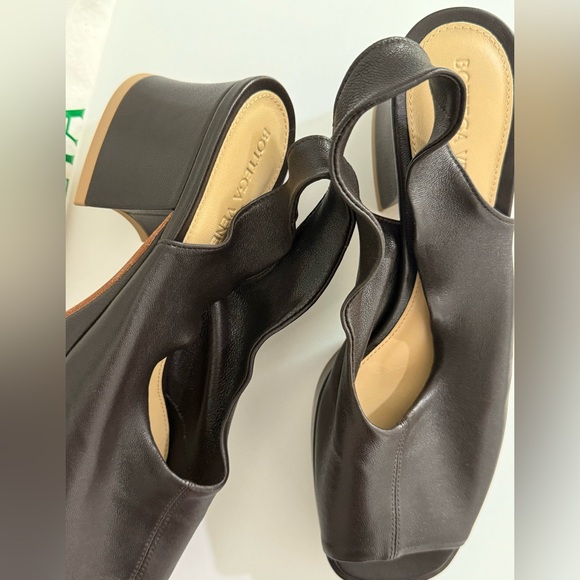 Bottega Veneta NIB Fondant Leather Stack Slingback Sandals Size 36 - Picture 8 of 9